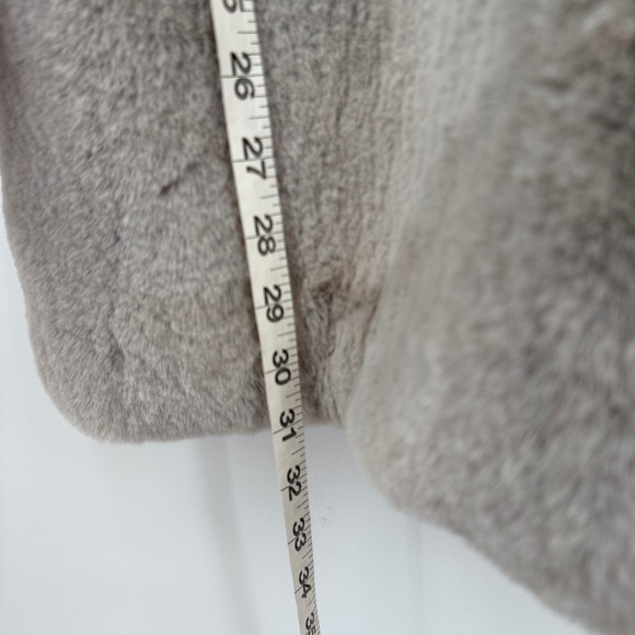 K Zell Mode Statement Faux Fur Coat Jacket Women's Sz S Gray Luxury Teddy Bear - Picture 8 of 15